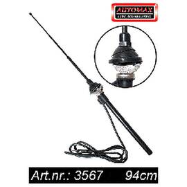 Antena auto Automax aripa telescopica 94 cm baza neagra - - Roveli