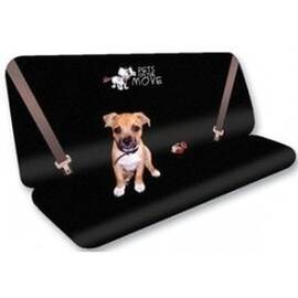 Husa auto protectie caini si pisici husa protectie bancheta spate pentru transport animale cu imprimeu Pets on the Move , impermeabila - - Roveli
