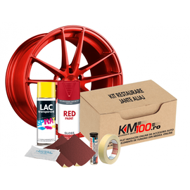 Kit reparatie jante, culoare ROSU (V1) - Cod RAL: 3020 - - Roveli