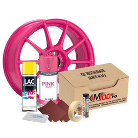 Kit reparatie jante, culoare ROZ (V1) - Cod RAL: 4003 - - Roveli