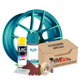 Kit reparatie jante, culoare ALBASTRU DESCHIS (V1) - Cod RAL: 5021 - - Roveli