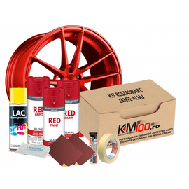 Kit reparatie jante, culoare ROSU (V3) - Cod RAL: 3020 - - Roveli
