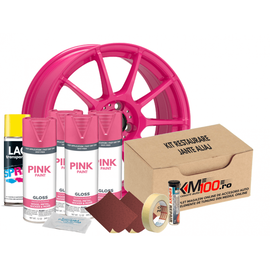 Kit reparatie jante, culoare ROZ (V4) - Cod RAL: 4003 - - Roveli