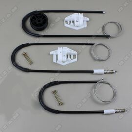 Kit reparatie macara geam fata Renault Megane 2 (M) 11.2002-10.2008 electrica fata dreapta (cablu role si suport geam) - BA2-ZNP60122 - - Roveli