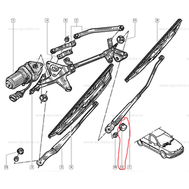 Capac brat luneta OE Renault Laguna 1 1993- , original 7700830206 - - Roveli