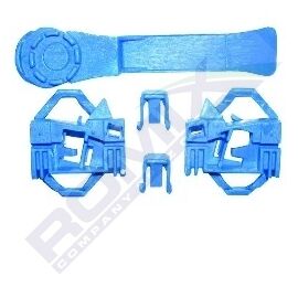 Clema macara geam Seat Ibiza Cordoba 6L, Vw Polo Classic 6KV, kit reparatie macara Fata , Stanga, fara sistem montaj cablu - - Roveli