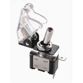 Comutator On Off  Top Gun" 12V 20A  Switch tunning alb  led Rosu" - BA-2404284 - - Roveli