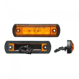 Lampa gabarit auto 12/24V dreptunghiulara Portocaliu cu Leduri, 110x30x15mm,1 buc. - - Roveli