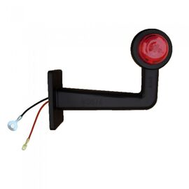 Lampa gabarit auto 12V/ 24V, cu brat de 165mm, unghi 90 grade, Stanga/ Dreapta, Rosu- Alb - - Roveli