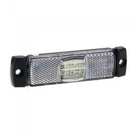Lampa gabarit auto 12V/ 24V cu LED, dreptunghiulara Alba , 97x30x12mm, cu cablu, 1 buc. - - Roveli