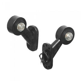 Lampa gabarit auto 12V/ 24V LED, cu brat de 78mm, unghi 45 grade, Dreapta, Rosu- Alb - - Roveli