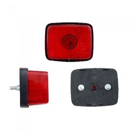 Lampa semnalizare auto 12V/ 24V , rectangulara , Rosie, 80x65x45mm, 1 buc. - - Roveli