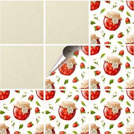 Set 100 buc. x Sticker Autocolant Faianta Decorativa "Kitchen Design" model K-FAI-42  - - Roveli