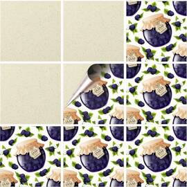 Set 100 buc. x Sticker Autocolant Faianta Decorativa "Kitchen Design" model K-FAI-45  - - Roveli