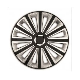 Set Capace Roti 14` Silver&Black Cu Inel Cromat Trend - - Roveli