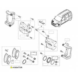 Set Placute Frana Frana Fata Duster Mcv/Van/Pick-Up (E5) - - Roveli