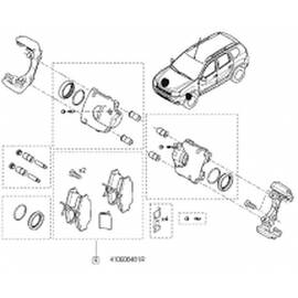 Set Placute Frana Fata Duster Mcv/Van/Pick-Up (E5) - - Roveli
