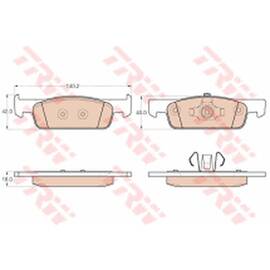 Set Placute Frana Fata Log. Ii/Sand. Ii/Mcv Ii - - Roveli