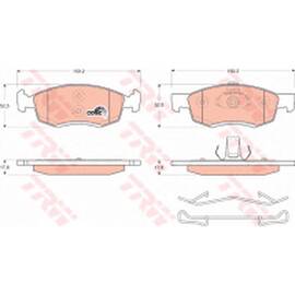 Set Placute Frana Fata Mcv/Van/Pick-Up - - Roveli