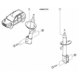 Amortizor Fata Duster - - Roveli