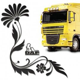 Set 2 x Sticker geamuri laterale Daf, TIR045 - - Roveli