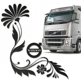 Set 2 x Sticker geamuri laterale Volvo, TIR013 - - Roveli