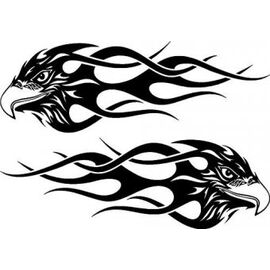 Set Stickere Autocolante Vulturi Tribal 100 cm - - Roveli