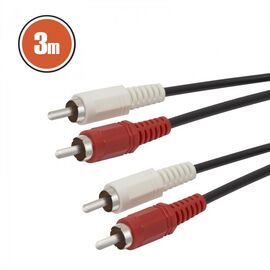 Cablu RCAfisa 2 x RCA-fisa 2 x RCA3,0 m - - Roveli