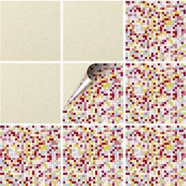 Set 100 buc. x Sticker Autocolant Faianta Decorativa "Kitchen Design" model K-FAI-853  - - Roveli