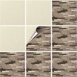 Set 100 buc. x Sticker Autocolant Faianta Decorativa "Kitchen Design" model K-FAI-674  - - Roveli