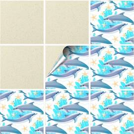 Set 100 buc. x Sticker Autocolant Faianta Decorativa "Kitchen Design" model K-FAI-680  - - Roveli