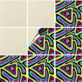 Set 100 buc. x Sticker Autocolant Faianta Decorativa "Kitchen Design" model K-FAI-801  - - Roveli