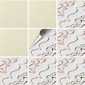 Set 100 buc. x Sticker Autocolant Faianta Decorativa "Kitchen Design" model K-FAI-455  - - Roveli