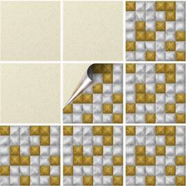 Set 100 buc. x Sticker Autocolant Faianta Decorativa "Kitchen Design" model K-FAI-515  - - Roveli