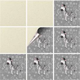 Set 100 buc. x Sticker Autocolant Faianta Decorativa "Kitchen Design" model K-FAI-541  - - Roveli