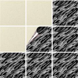 Set 100 buc. x Sticker Autocolant Faianta Decorativa "Kitchen Design" model K-FAI-614  - - Roveli