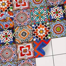 Set 100 buc. x Sticker Autocolant Faianta Decorativa "Kitchen Design" model K-FAI-428  - - Roveli