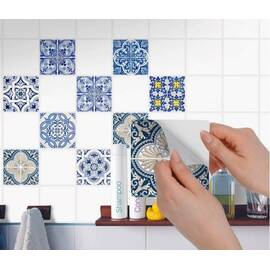 Set 100 buc. x Sticker Autocolant Faianta Decorativa "Kitchen Design" model K-FAI-284  - - Roveli
