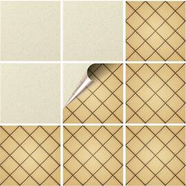 Set 100 buc. x Sticker Autocolant Faianta Decorativa "Kitchen Design" model K-FAI-311  - - Roveli
