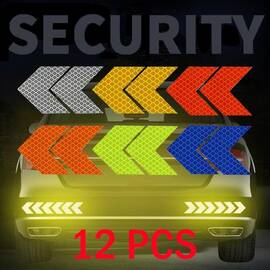 Set 12 buc sticker reflectorizant SECURITY ARROWS - - Roveli