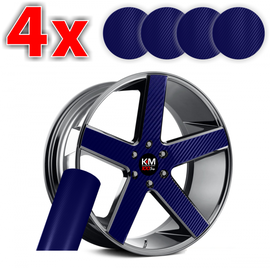 Set Folii Colantare Jante - Carbon Blue - - Roveli