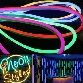 Banda LED Neon Flex 5 metri, 12V.  COD: JSUNSPT-NEON-2835-1-12V - - Roveli