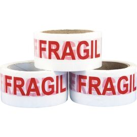 Banda adeziva „Fragile” pentru ambalat 48mm x 60m - - Roveli