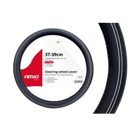 Husa volan neagru + cusatura alba SWC-15-M (37-39cm) - - Roveli