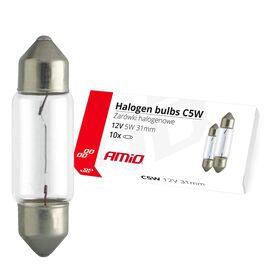 Set 10 becuri cu halogen C5W Festoon, 31mm, 12V - - Roveli