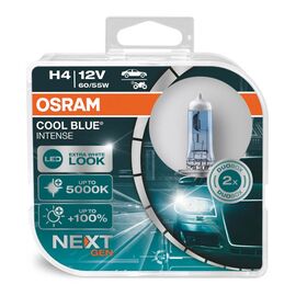 Set 2 becuri cu halogen Osram H4, 12V, 60 / 55W, P43t, Cool Blue NEXT GEN, 5000K - - Roveli