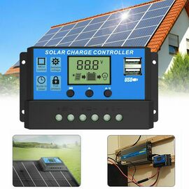 Roveli - Controler/Regulator de incarcare panou solar, 12 - 24V, 30A, mini dual USB-
