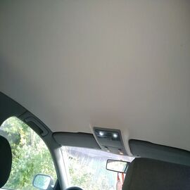 Material pentru reconditionare plafon auto, material textil cu spate buretat, culoare Gri Deschis, dimensiune 2m x 1,50m - - Roveli