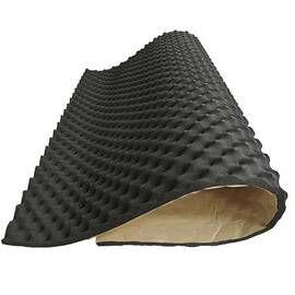 Material insonorizant auto adeziv reliefat, dimensiune 80cm x 50cm x 15mm, culoare Neagra - - Roveli