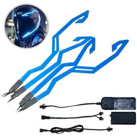 Kit lumini banda LED casca 4buc. Cod: JUQ02 - Albastru - - Roveli